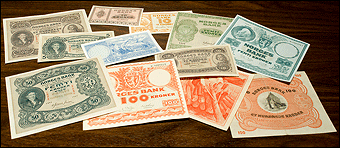 norske sedler, pengesedler