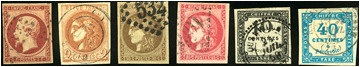 samling franske frimerker