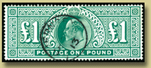 engelsk 1 pund frimerke
