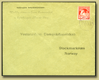 brev med spitsbergen lokalmerke