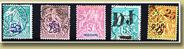 frimerkesamling franske kolonier