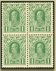 fireblokk av 1 kr 1910