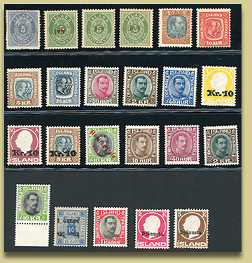 frimerkesamling fra Island