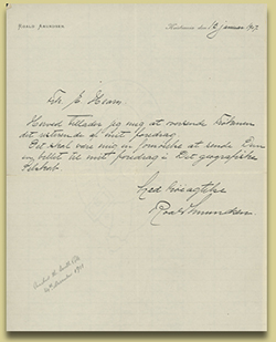 brev fra Roald Amundsen