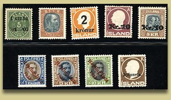 Frimerkesamling Island