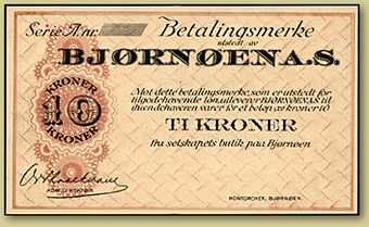 10 kroner bjørnøya