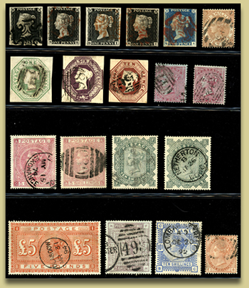 samling engelske frimerker