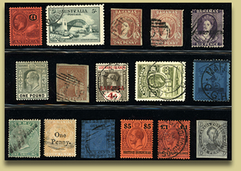 frimerkesamling engelske kolonier