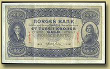 norsk seddel 1000 kr